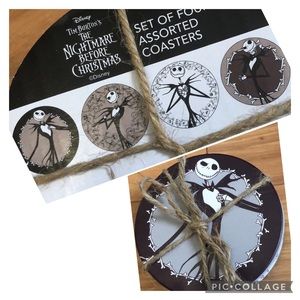 Nightmare Before Christmas Jack Skellington coasters set of 4
